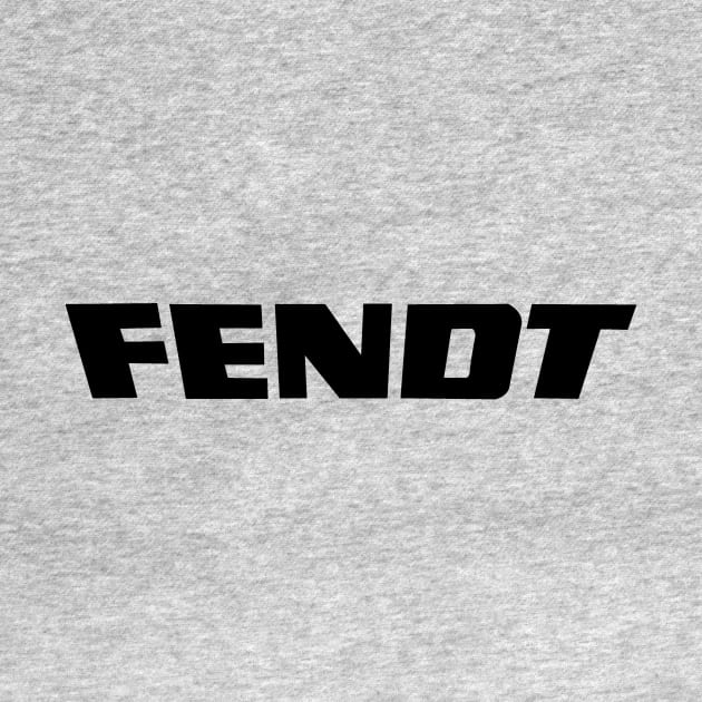 Fendt Tractor Logo Text Black by TractorsLovers